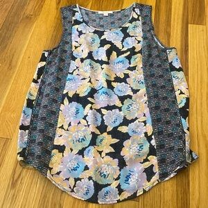 Ella Moss Women’s Multicolored Printed Silk Tank Top Size XS